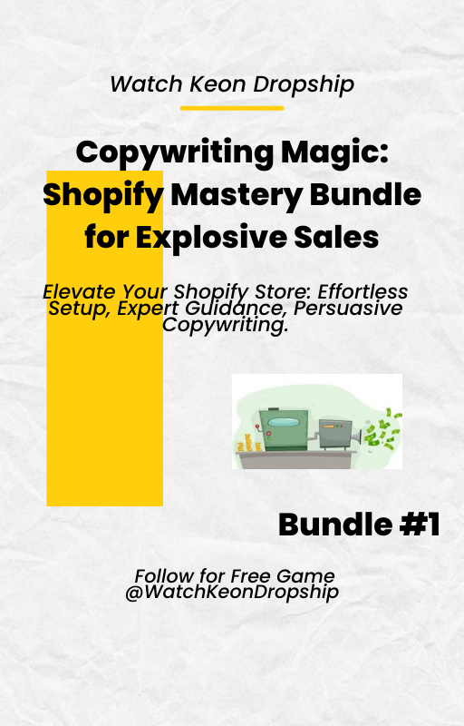 Copywriting Magic: Shopify Mastery Bundle for Explosive Sales!